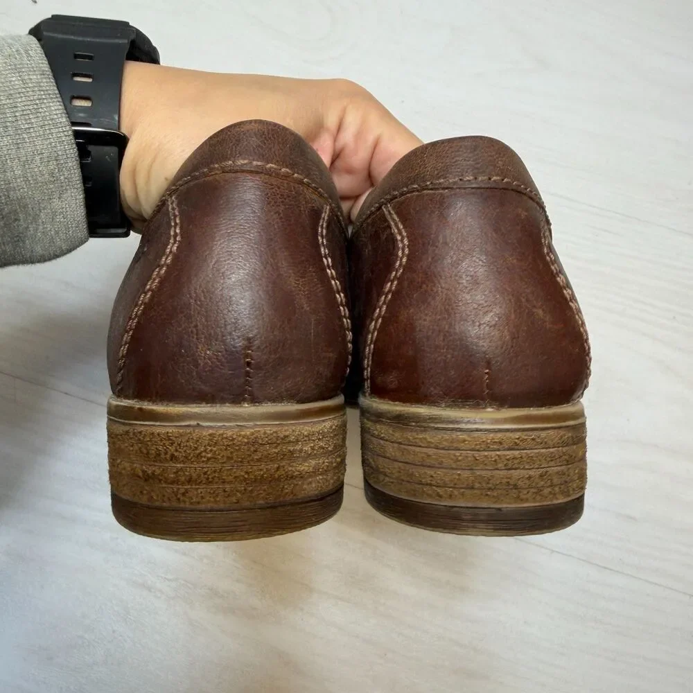Josef Seibel Sienna 96 Penny Loafer Women's Size 7.5 Brown Leather Slip On Shoes